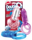 Double O 8 Vibrating Double Cock Ring Assorted Color Sex Toy Product