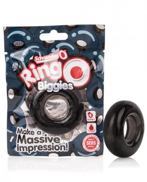 Screaming O Ringo Biggies Black Thick Cock Ring Sex Toy Product