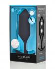 B-vibe Weighted Snug Plug 6 - .515 G Black Sex Toy Product
