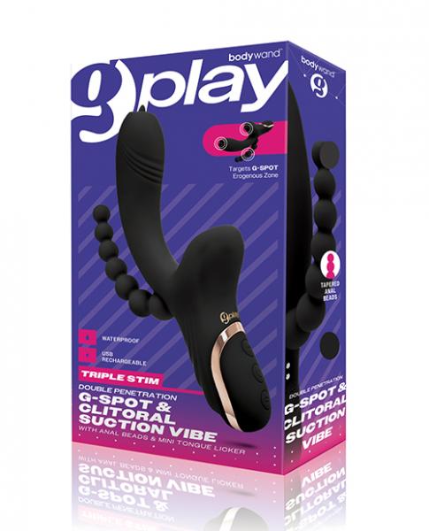 Xgen Bodywand G-play Triple Stimulation Squirt Trainer - Black Sex Toy Product