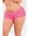 Ruffle Shorts Back Bow Detail Neon Pink XXL Sex Toy Product