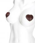 Heart Rhinestone Pasties - Red/black O/s Sex Toy Product