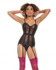 Powernet Fully Boned Corset W/lace-up Back Black Xl Sex Toy Product