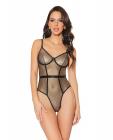 Holiday Metallic Fishnet Teddy W/underwire Cups Black/gold Xl Sex Toy Product