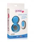 Curve Toys Gossip Love Loops 10x Silicone Cock Ring W/remote - Azure Sex Toy Product