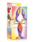 Curve Toys Simply Sweet Rainbow Silicone Butt Plug Set Sex Toy Product