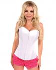 Overbust Corset Zip Up Front White Small Sex Toy Product