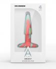 A Play 4" Groovy Silicone Anal Plug - Multicolor/yellow Sex Toy Product