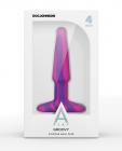 A Play 4" Groovy Silicone Anal Plug - Multicolor/pink Sex Toy Product