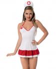 Naughty Nurse, Chemise Hat White Red O/S Sex Toy Product