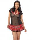 Private School Girl Dress, Tie & Panty Black/Red Qn Sex Toy Product