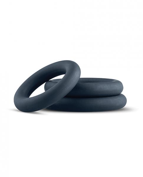 Boners 3 Pc Cock Ring Set - Black Sex Toy Product