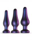 Hueman Comets Butt Plug Set Of 3 - Purple Sex Toy Product