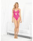 Neons Keyhole Front Teddy W/tanga Back Neon Pink Lg Sex Toy Product