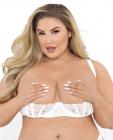 Lace Bra W/underwire Boning Cups White 44 Sex Toy Product