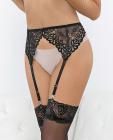 Lace Romance Garterbelt Black Md Sex Toy Product