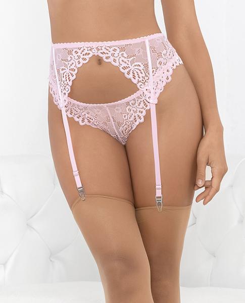 Lace Romance Garterbelt Pink Md Sex Toy Product