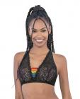 Pride Lace Rainbow Strappy Top Black O/s Sex Toy Product