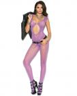 Vivace Fishnet Lace Bodystocking Open Crotch Purple O/S Sex Toy Product