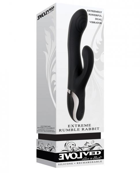 Extreme Rumble Rabbit Vibrator Black Sex Toy Product