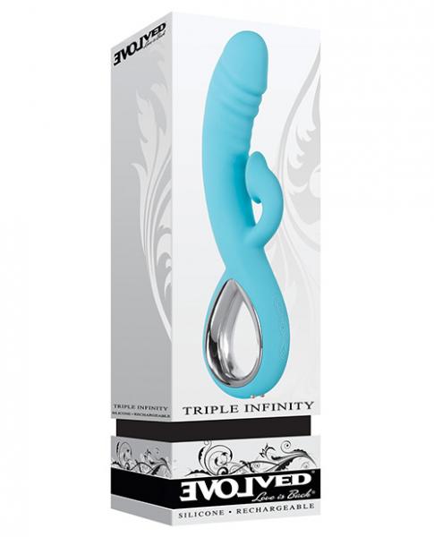Triple Infinity Blue Rabbit Style Vibrator Sex Toy Product
