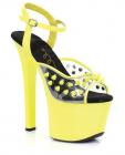 Ellie Shoes Solar 7" Neon Platform Black Light Reactive Spikes Yellow Nine Sex Toy Product