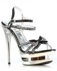 Ellie Shoes Tess 6" Rhinestone Strap Heel w/Bow Black Nine Sex Toy Product