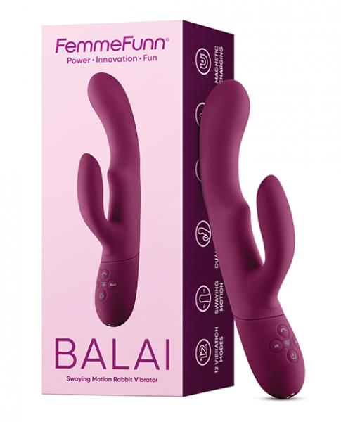 Femme Funn Balai Side To Side Swaying Rabbit - Fuchsia Sex Toy Product
