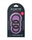 Forto F-61 Liquid 3 Piece Cock Ring Set - Black Sex Toy Product