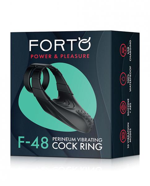 Forto F-48 Perineum Double C-ring - Black Sex Toy Product
