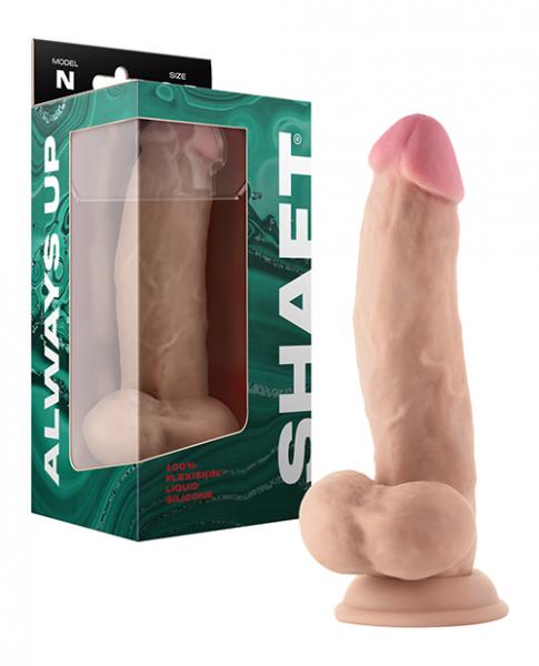 Shaft Model N Flexskin Liquid Silicone 8.5" Side Curve Dong W/balls - Pine Sex Toy Product