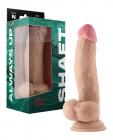 Shaft Model N Flexskin Liquid Silicone 8.5" Side Curve Dong W/balls - Pine Sex Toy Product
