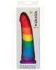 Pride Dildo Realistic Silicone Rainbow Sex Toy Product Image 1