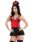 Play After Dark Nurse Costume Red Black S/M Sex Toy Product