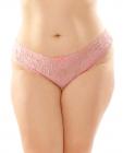 Poppy Crotchless Floral Lace Panty Pink Qn Sex Toy Product