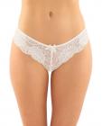 Poppy Crotchless Floral Lace Panty White S/m Sex Toy Product