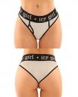 Vibes Buddy Pack Icy Girl Metallic Boy Brief & Lace Thong Black S/m Sex Toy Product