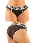 Vibes Buddy F*ck Off Lace Boy Brief & Lace Thong Black Qn Sex Toy Product