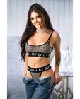 Vibes Icy Girl Metallic Fishnet Bralette & G-string Black L/xl Sex Toy Product
