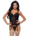 Lauren Bustier, Garters & G-String Black L/XL Sex Toy Product