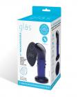 Glas 4" Rechargeable Vibrating Dotted G Spot/p Spot Plug - Blue Sex Toy Product
