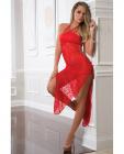 Shoulder Baring Lace Night Dress Red O/S Sex Toy Product