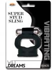 Wet Dreams Super Stud Sling Black Vibrating Ring Sex Toy Product