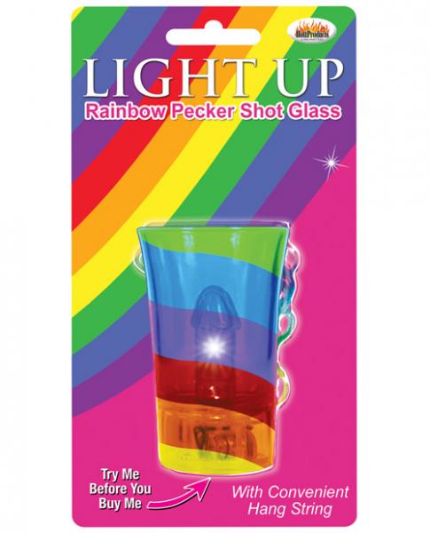Light Up Rainbow Pecker Shot Glass Sex Toy Product