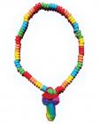 Rainbow Stretchy Cock Candy Necklace Sex Toy Product