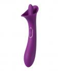 =adele Clit Licking Tongue Vibrator W/ G Spot Stimulator - Purple Sex Toy Product