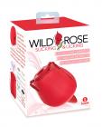 Wild Rose Rechargeable Silicone Suction & Tongue Vibrator - Red Sex Toy Product