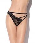 Sangria Multi Strap Lace Thong Black Xs/s Sex Toy Product