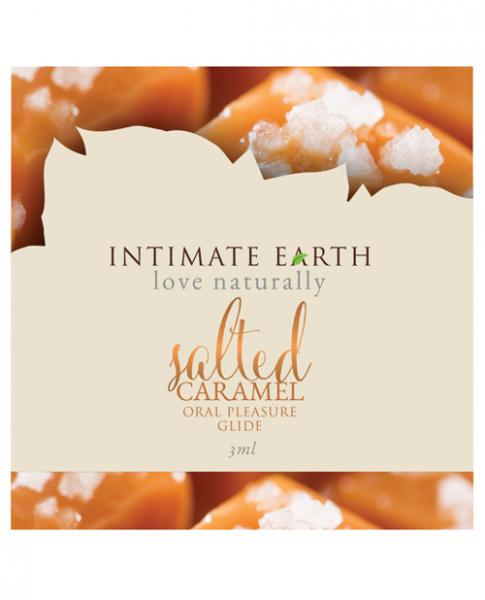 Intimate Earth Salted Caramel Flavored Glide Foil .10oz Sex Toy Product