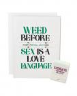 Weed Sex Lang Greeting Card W/matchbook Sex Toy Product